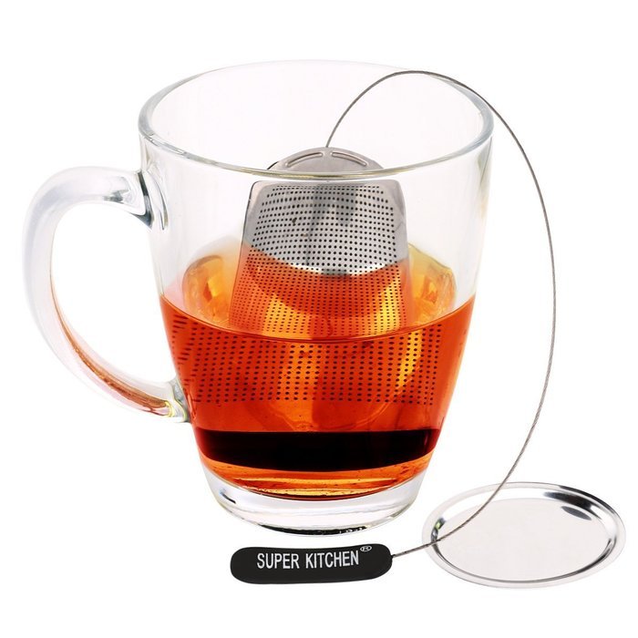 Super Kitchen Ultra Fine Premium Stainless Steel Tea Infuser With Brush Strainer Filters Tea Interval Diffuser... N9