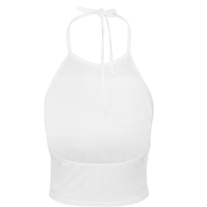 Vest Top ，Beautyvan Comfortable Fashion Women's Sleeveless Sun Moon Print Halter Neck Tied Crop Vest Top (M, Grey) N7