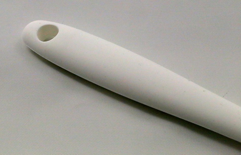 PHT Silicone Spatula Spoon Brush , 8", Set of 3 White N13