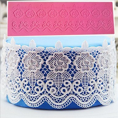 Y&XL&H Flower Pattern Lace Mold Rose Silicone Sugar Lace Pad Cake Brim Decoration Mold Kitchenware N4