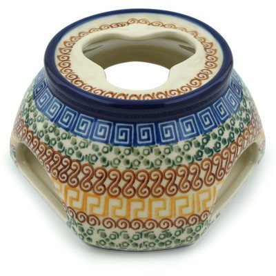 Polish Pottery Heater 6-inch Grecian Sea N5