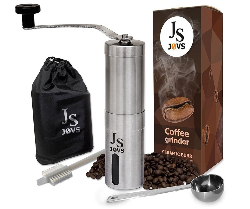 Jovs Best Premium Burr Conical Grinder for Manual Use - Professional Portable Hand Coffee Bean Mill of Stainless... N4