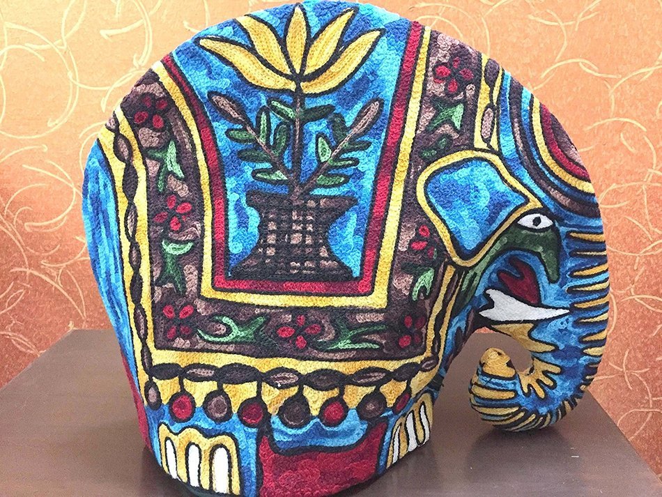 Elephant Quilted Tea Cozy/Embroidered French press cosy/Teapot/cafeti&egrave;re/coffee plunger/kettle/percolator/server... N4