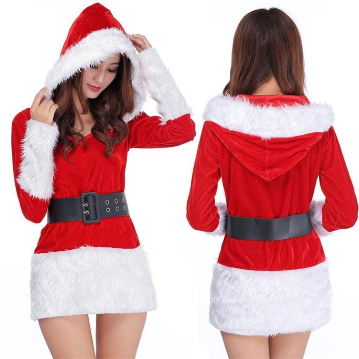 Christmas Fancy Dress ,BeautyVan Women Sexy Santa Christmas Costume Fancy Dress Party Outfit (Black) N14