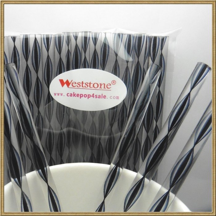 Heavy duty - 40pcs 6 in x 7/32 Acrylic Sticks For Cake Pops or Candy Apple (Clear Bubble) N7