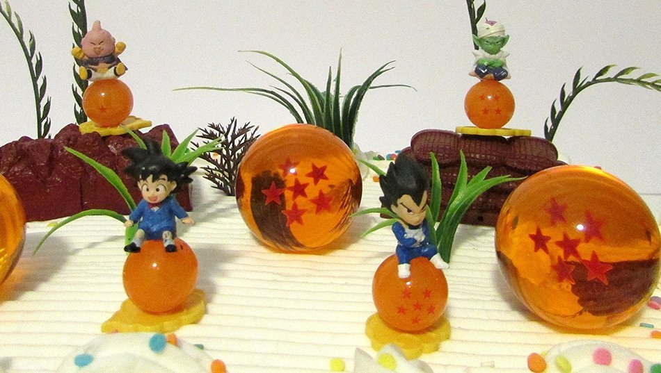 Dragon Ball Z Birthday Cake Topper Set Featuring Dragon Ball Z Characters and Themed Decorative Accessories N3