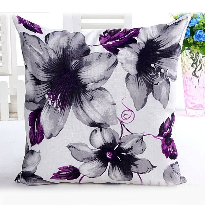 Beautyvan Comfortable Flowers Pattern Sofa Bed Home Decor Pillow Case (Blue) N2