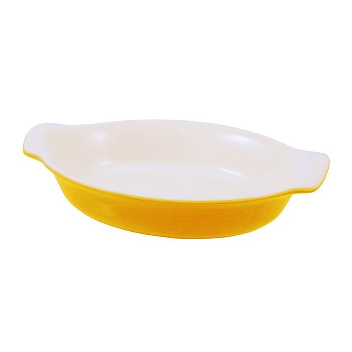 Swissmar Le Cordon Bleu Tendance Medium Oval Roasting Dish, 2.3 Quart, Jaune Yellow N3