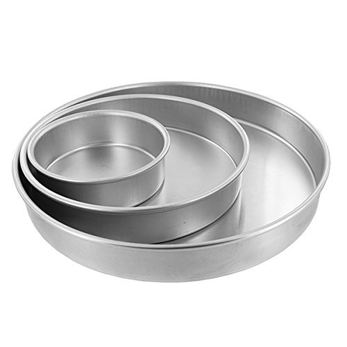 Cake Pan Set of 3, Round 2 Inches (6", 10" 14") by Magic Line N2
