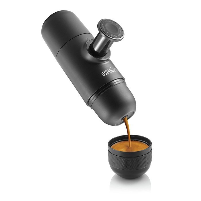 Minipresso GR by WACACO Portable Hand Held Espresso Maker, Black N5