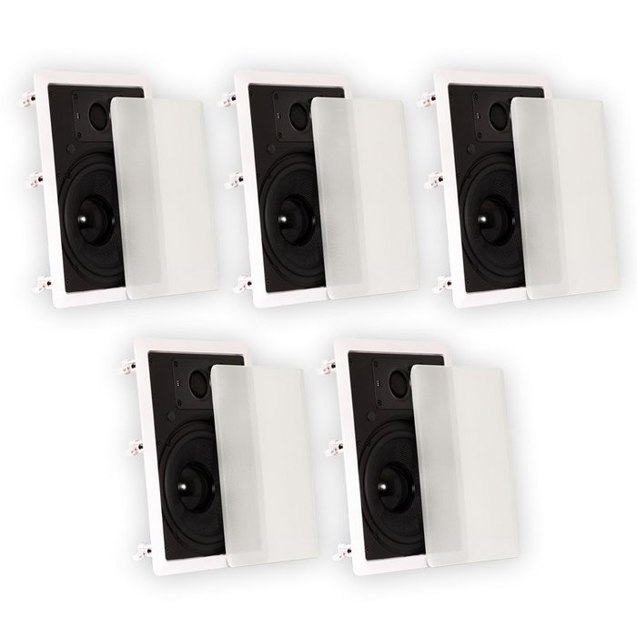 Theater Solutions TSS8W In Wall 8" Speakers Surround Sound Home Theater Deluxe 5 Speaker Set TSS8W-5S