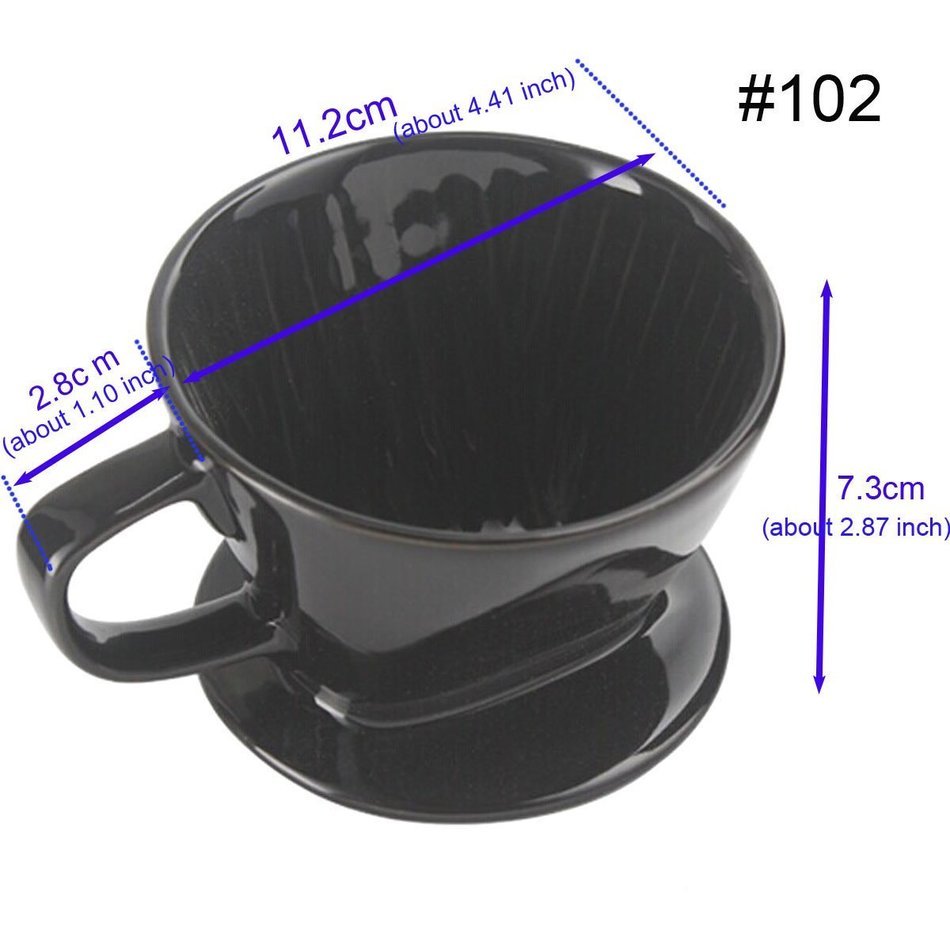 DOWONSOL Ceramic Porcelain milky white Coffee maker Dripper Sever Set Coffee Filter Cone N6