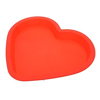 Sher Sweet Heart Shaped Silicone Cake Pizza Mould (Random Color) N2
