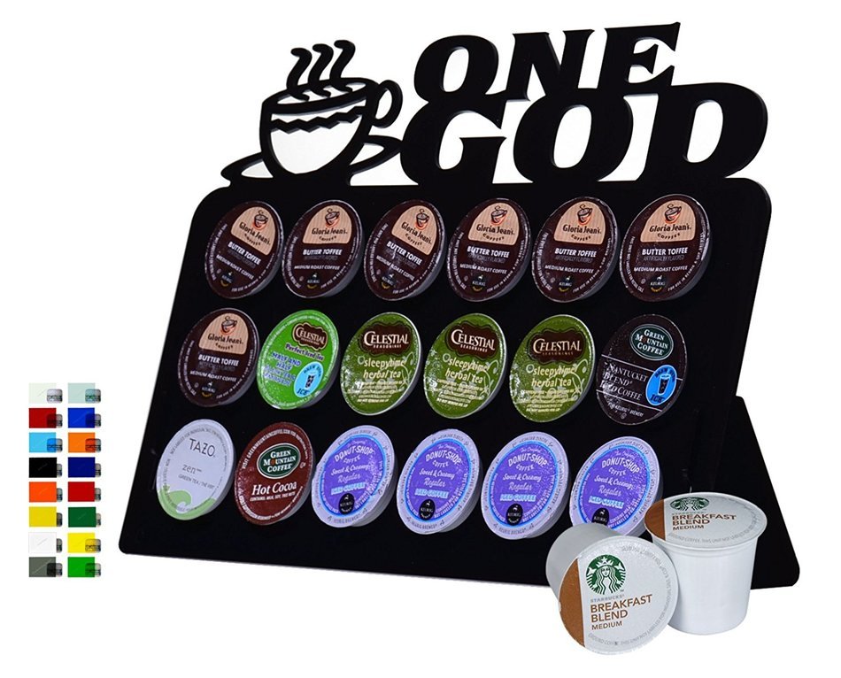 Marketing Holders "ONE GOD" 18-Slot K-Cup Coffee Pod Holder (Solid Green) N2