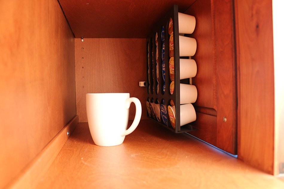 The Cupboard Caddy, Compatible with Keurig K-cup Size Pods, Premium Storage Dispenser, Holder & Stand N5