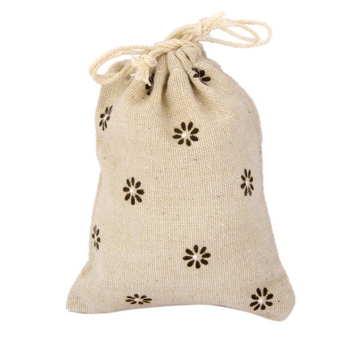 10 x Linen Jute Cloth Sack Jewelry Pouch Drawstring Gift Bags (Leaf Pattern) N20