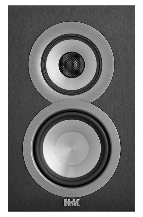 ELAC Uni-fi UB5 Slim Bookshelf Speaker (Finished Satin Black Cabinet, Pair) N3