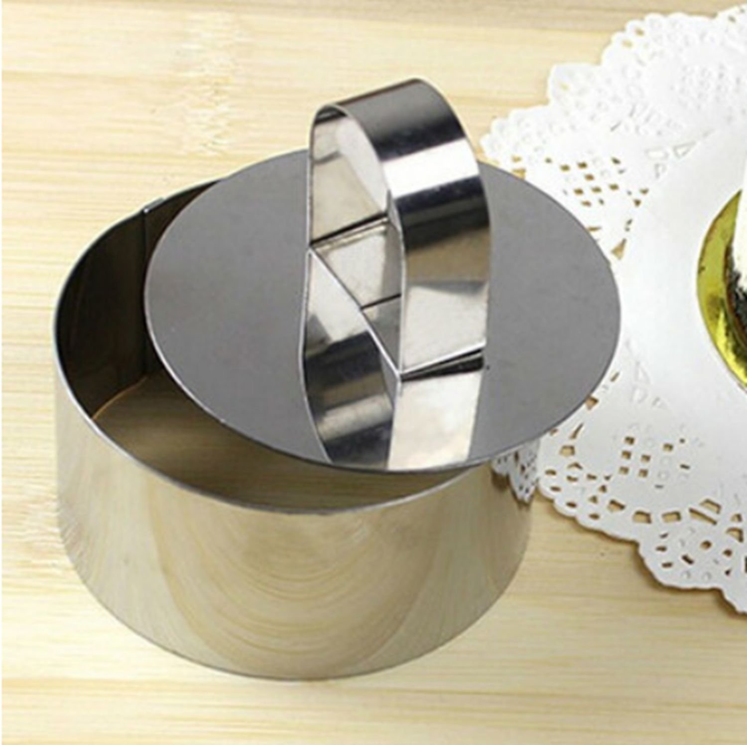 SomebinU 3 inch small mousse Cheesecake circle stainless steel cake ...