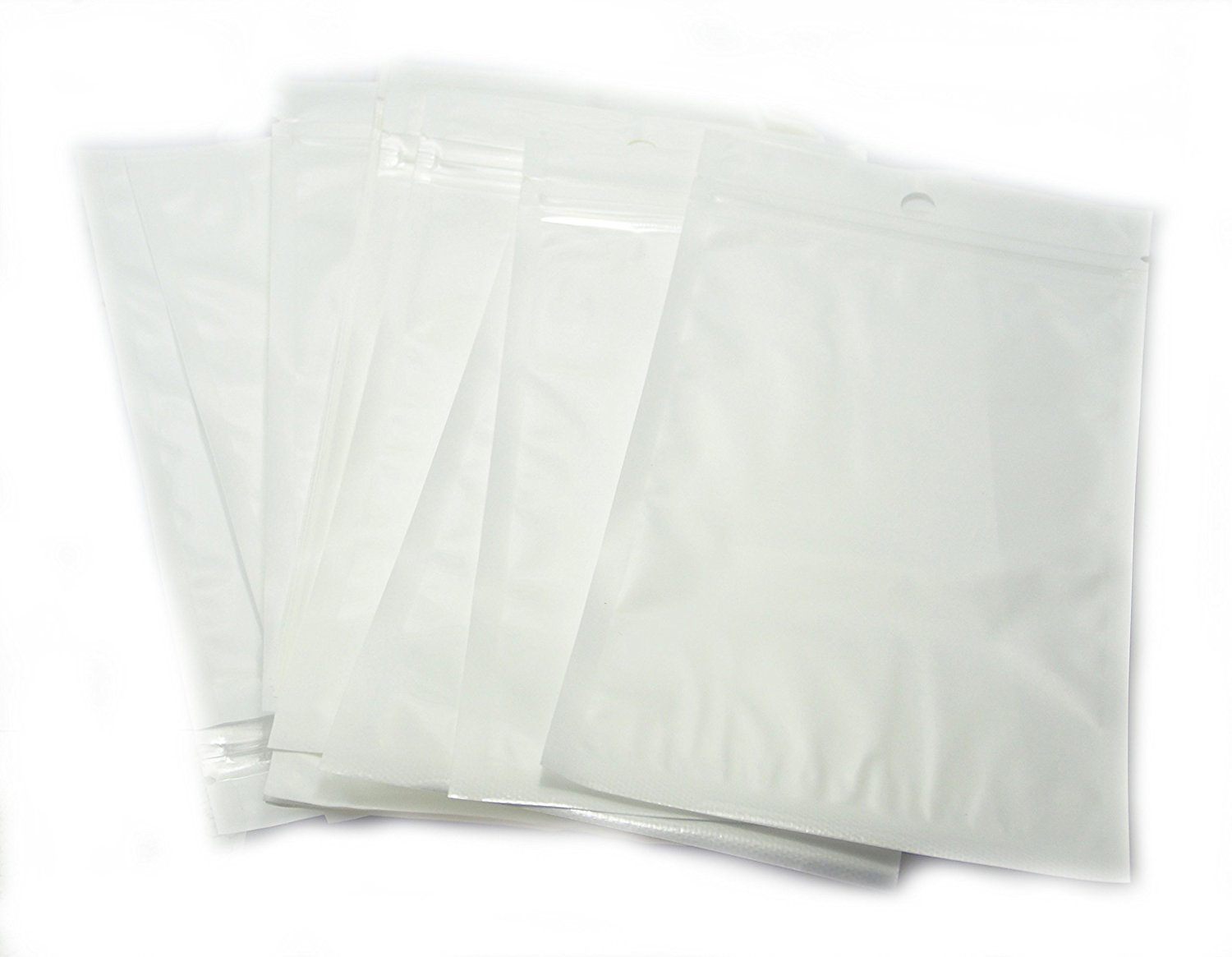 Jennysar PB5@ White Resealable Zipper Plastic Bag Accessory Bag 24 Pcs ...