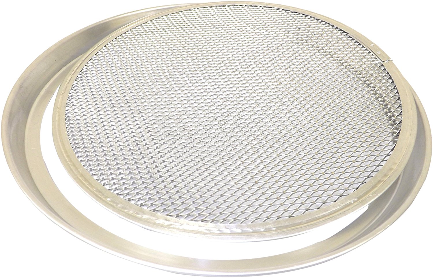 Allied Metal CCPPS8X2 Pizza Pan with Removable Screen Bottom, Tapered ...