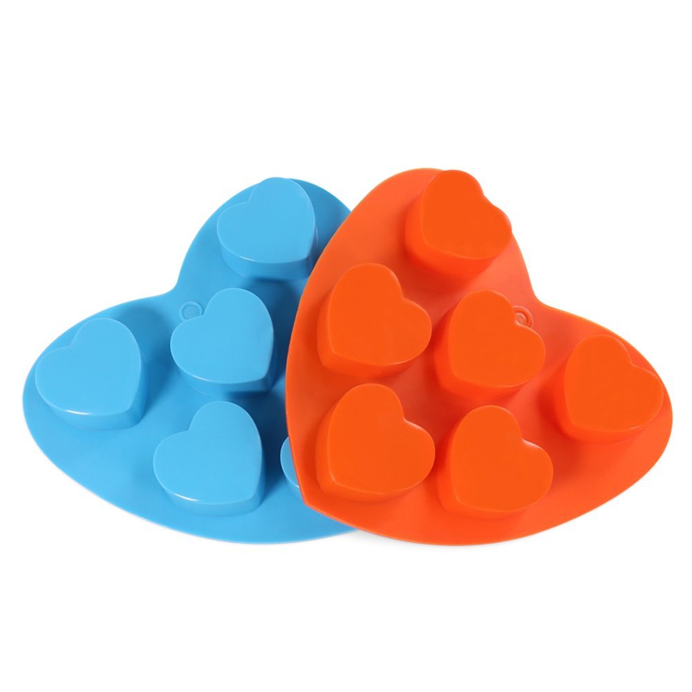 Candy Making Molds, 2PCS YYP [6 Cavity Mini Love Heart Shape Mold ...