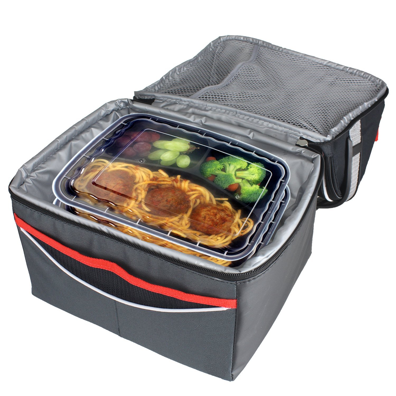 Freshware 20Pack 7Inch Round Bento Lunch Boxes with Lids Stackable