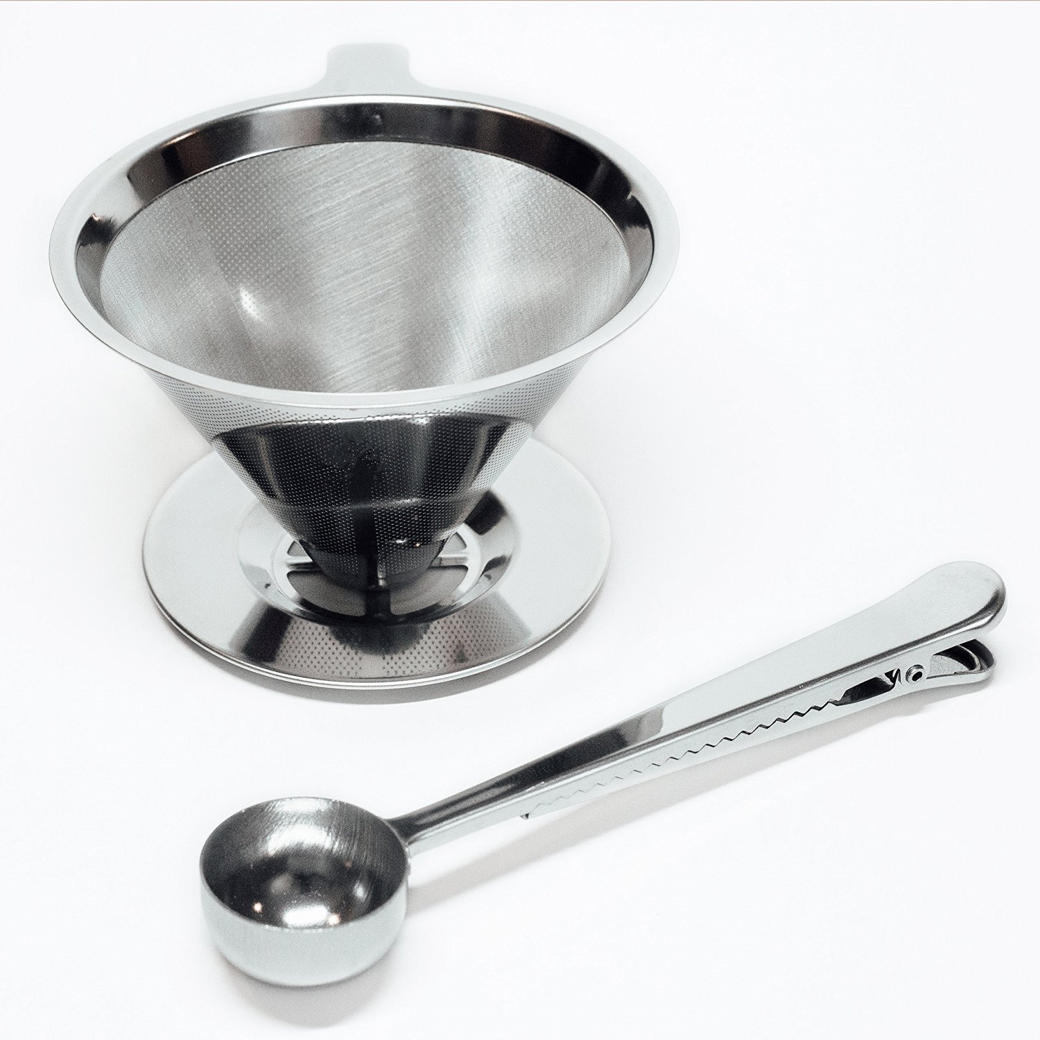 Yksh Stainless Steel Pour Over Coffee Dripper Reusable Paperless Coffee Filter Portable Coffee