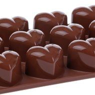 Bingobingos Silicone Easy Chocolate Mold, Hearts N2