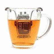 HeroNeo&reg; Robot Hanging Tea Leaf Diffuser Infuser Stainless Steel Strainer Herbal Spice Filter With Drip Tray N3