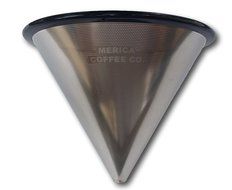 Coffee Filter for Hario V60, Chemex, Osaka carafes and other pour over coffee makers. Stainless Steel Reuseable... N3