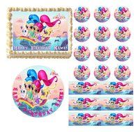 SHIMMER&amp;SHINE Party Edible Cake Topper Image Frosting Sheet Cake Decoration (half sheet (10x16))