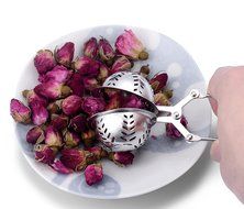 Loose Leaf Tea Infuser By GLOUE - 304 Stainless Steel Tea Ball Strainer - Non-Mesh Tea Strainer - Tea interval... N2