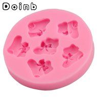 Doinb Christmas Trees Santa Claus Snowman Deer FDA Silicone Fondant Molds Outer Size 7.3x7.3x1.2cm GJM-2800 N61