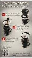 Melitta Coffee Maker, Porcelain 6 Cup Pour- Over Brewer N12