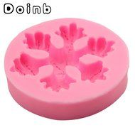 Doinb Christmas Trees Santa Claus Snowman Deer FDA Silicone Fondant Molds Outer Size 7.3x7.3x1.2cm GJM-2800 N71