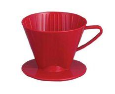 Plastic Coffee Maker Filter Cone Red