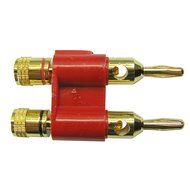 Jumbo Gold Dual Banana Connector
