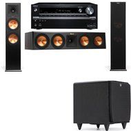 Klipsch RP-280F Tower Speakers-SDS12-3.1-Onkyo TX-NR838