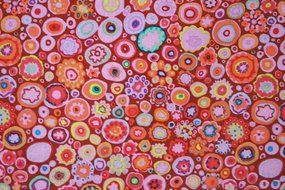 Red Paper Weights Artisanal Cotton Insulated Tea Cozy Kaffe Fassett Print - 4 Sizes Available N3