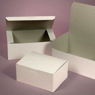 Lot of 25 Bakery Box WHITE 5.5x4x3 for Cake Slice Cookie Pastry