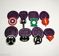 Silicone Mold Green Lantern Logo Avengers Superheroes (28mm) Fondant Jewelry N5