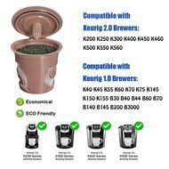 Refillable K-Cups Reuse Coffee Filters for Keurig Brewers - Fits K200, K300, K400, K500 Series and all 1.0 Brewers... N6