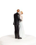 Funny Tieing the Knot Bride and Groom Wedding Cake Topper N3