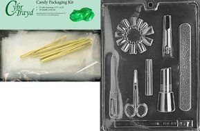Cybrtrayd J077 Manicure Kit Chocolate Candy Mold with Exclusive Cybrtrayd Copyrighted Chocolate Molding Instructions N6