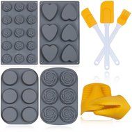 Pashosh Cookware Silicone Baking Molds Set - 9 Piece N2