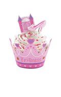 Wilton Wheels Cupcake Wraps&#039;n Pix, 12 Count N4
