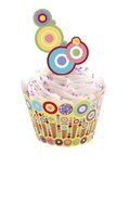 Wilton Wheels Cupcake Wraps&#039;n Pix, 12 Count N5