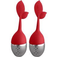 Evelots 4 Silicone Tea Infusers Stainless Steel Strainer Filter, Assorted Color N4