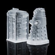Doctor Who (Tardis and Daleks) Ice Tray Silicone Tray Mold for Ice Cubes and Chocolate, Jello, Candy, Candles,...