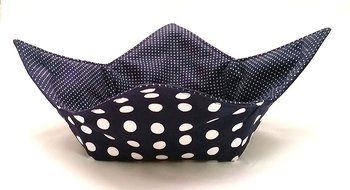 Microwave Bowl Cozy 3 pc. Set: Navy Blue Dots N4